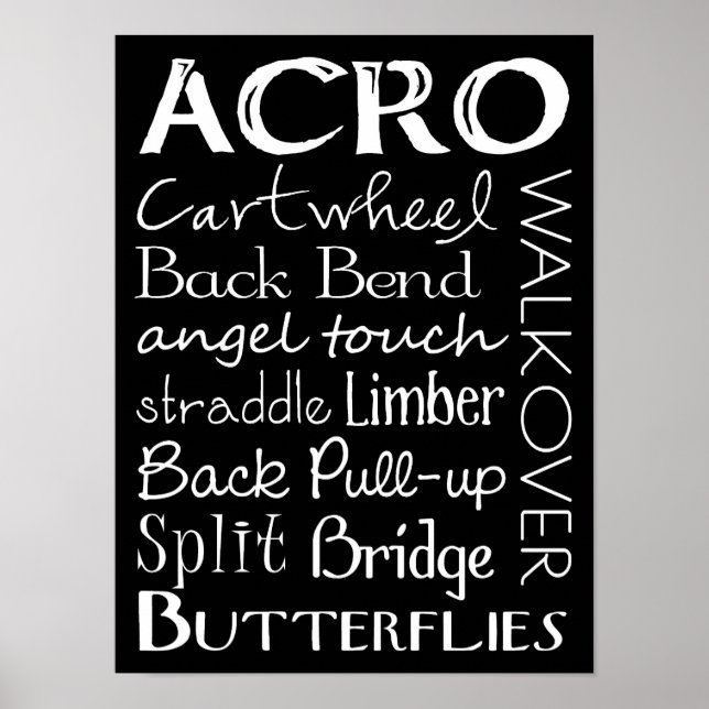 Acro Dance Subway Art Poster (Frente)