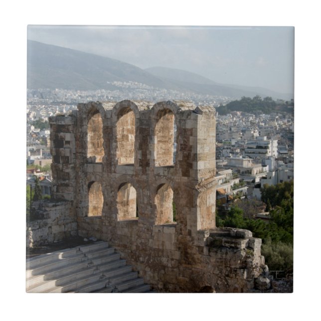 Acrópole Ruínas antigas com vista para Atenas (Frente)