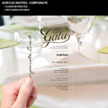 Acrylic Claro Gala Empresarial Beneficente Corpora
