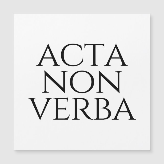 Acta Non Verba (Frente)