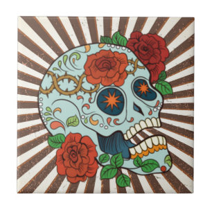 Açúcar Funky Crânio Diâmetro de los Muertos