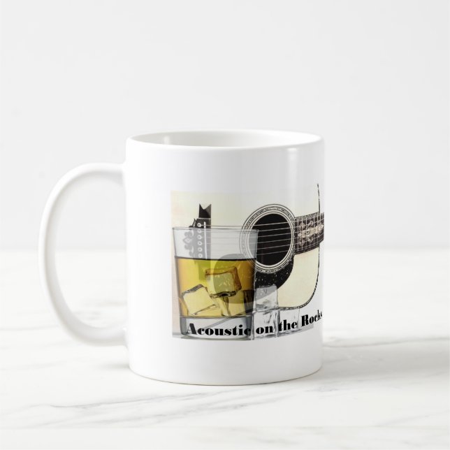 "Acústico caneca de café nas rochas" básica (Esquerda)