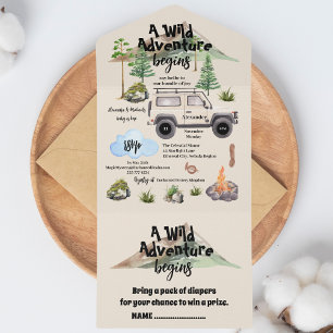 Acventure Chá de fraldas Watercolor Camper