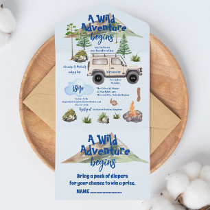 Acventure Chá de fraldas Watercolor Camper