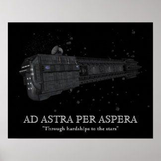 Ad astra por poster de motivação por aspera
