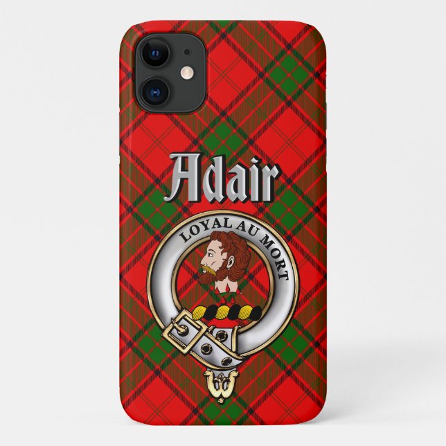 Adair Clan Emblema & Tartan Capinha de Telefone (Verso)