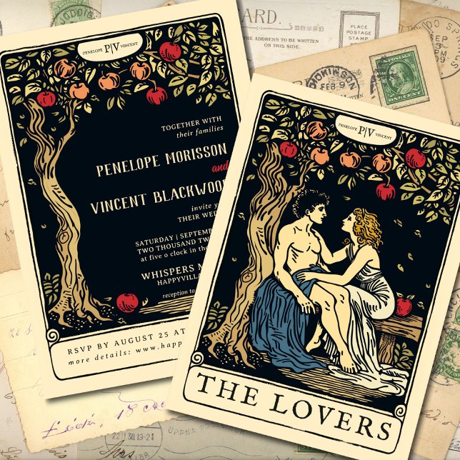 Adam e Eve | Convite Para Casamento Tarot (Criador carregado)