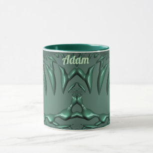 ADAM ~ Zany Caneca 3D Fractal Verde