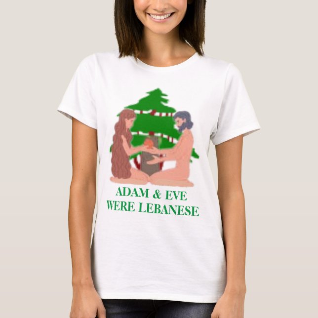 Adão & Eva eram Libaneses Camiseta (Frente)