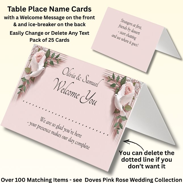 Add Name - Table Place Card - with Messages  (Criador carregado)