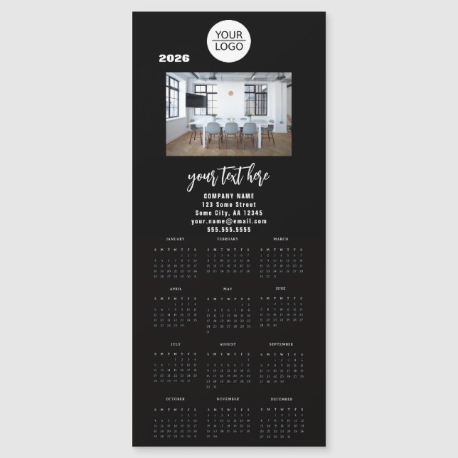 Add your Logo 2026 Calendar Company Photo (Frente)