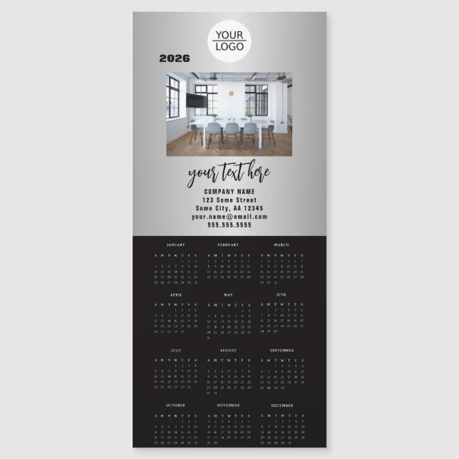 Add your Logo 2026 Calendar Company Photo (Frente)