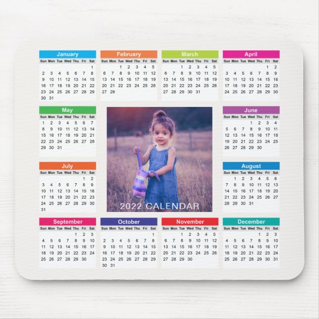 Add Your Own Custom Photo 2022 Calendar | Mousepad (Frente)