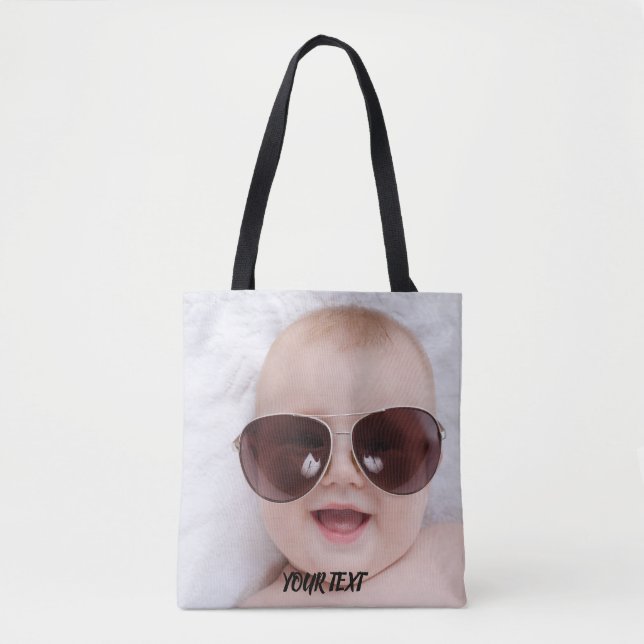 Add your own custom photo front and back tote bag (Frente)