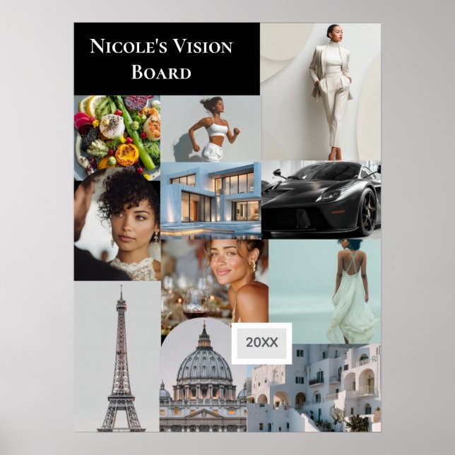 Add Your Own Photo Vision Board Custom Poster (Frente)