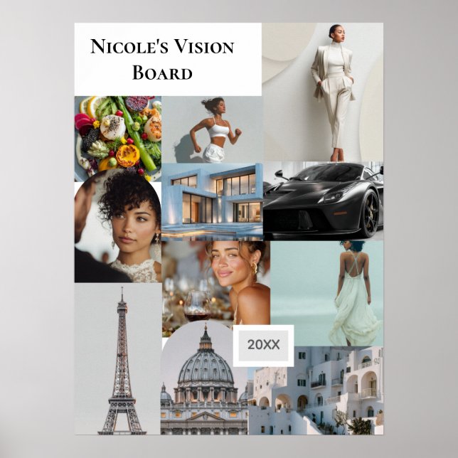 Add Your Own Photo Vision Board Custom Poster (Frente)