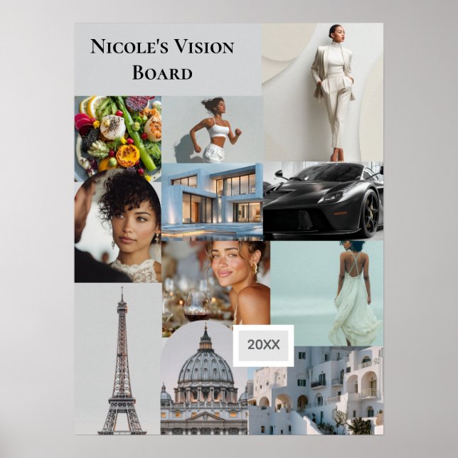 Add Your Own Photo Vision Board Custom Poster (Frente)