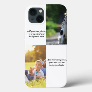 Add your own photos, text and background throw pi