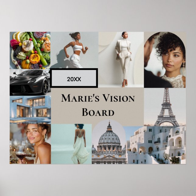 Add Your Photo Vision Board Custom Poster (Frente)