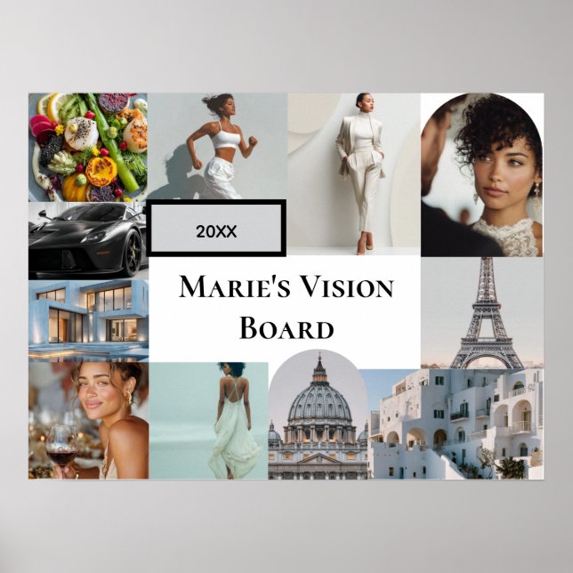Add Your Photo Vision Board Custom Poster (Frente)