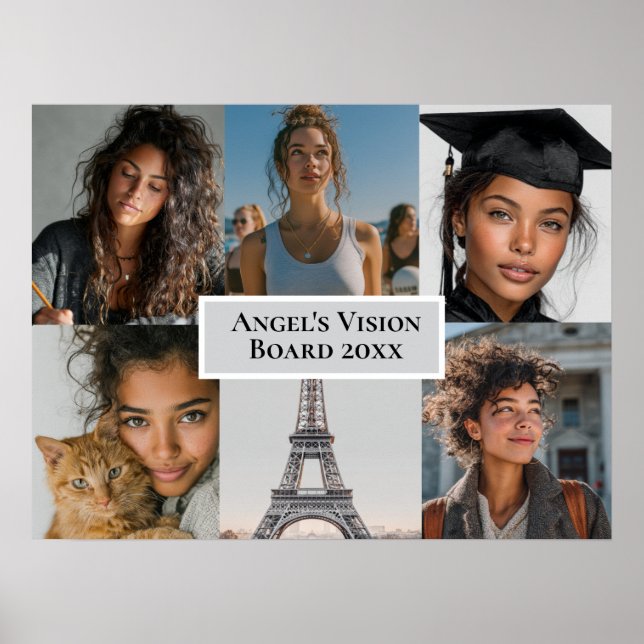 Add Your Photos Vision Board Custom Poster (Frente)