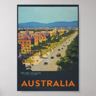 Adelaide, Viagens vintage da Poster da Austrália