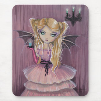 Adeline em Rosa Pequena Fada Vampira Goth Mousepad