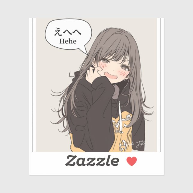 ADESIVO えへへステッカー｜寿司娘シール (Folha)