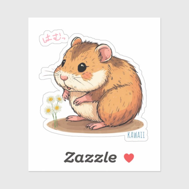 ADESIVO かわいいハムスターのオリジナルステッカー♡ (Folha)