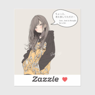 ADESIVO ちょっと考え事してただけステッカー｜寿司娘シール