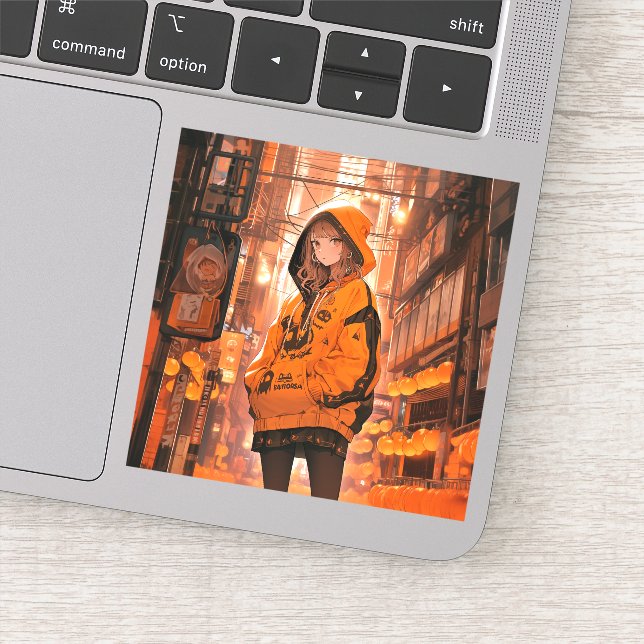 Adesivo シール Seal｜ハロウィンカラー 寿司娘 GenerativeAI (Detalhe)