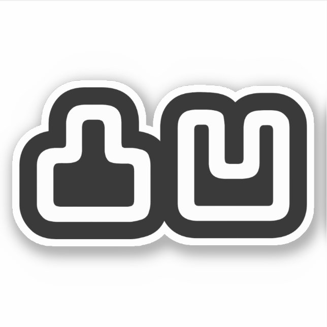 Adesivo 凸 凹 Dekoboko で こ ぼ こ (Frente)