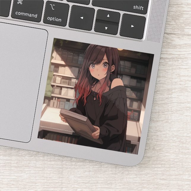 Adesivo 図書館女子のステッカーシール｜寿司娘 generativeai (Detalhe)