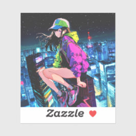 Adesivo 夜景JKのシール Seal|寿司娘 GenerativeAI