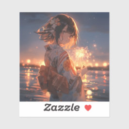 Adesivo 手持ち花火/Hand held fireworks | 東京娘 GenerartiveAI シール