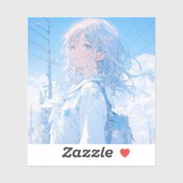 Adesivo 青と夏/Blue and Summer | 東京娘 GenerartiveAI シール