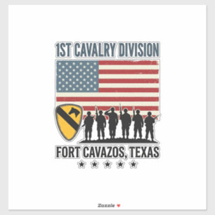 Adesivo 1ª Divisão de Cavalaria Fort Hood Camisa Militar V