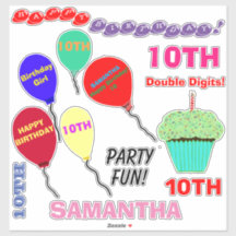 10ª Rapariga de Aniversário Cupcake Vinil