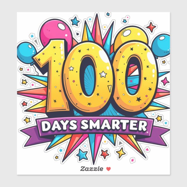 Adesivo 100 Dias Mais Inteligente (Folha)