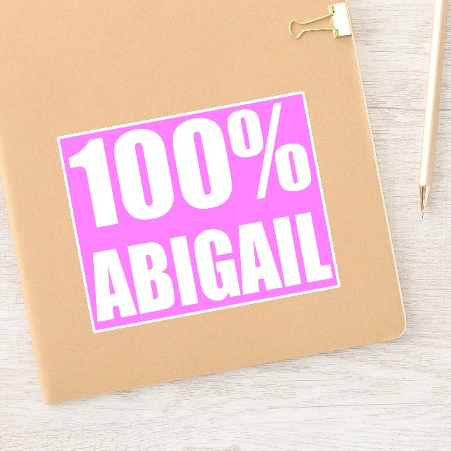 Adesivo 100% Nome Abigail (Notebook)