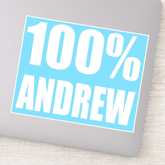 Adesivo 100 por cento nome Andrew (Detalhe)