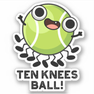 Adesivo 10 Knees Ball Engraçado Tênis Pun