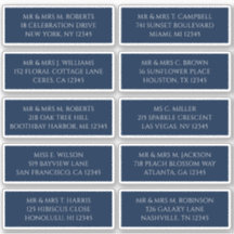 10 Nome de Convidado Individual Endereço Azul Míst