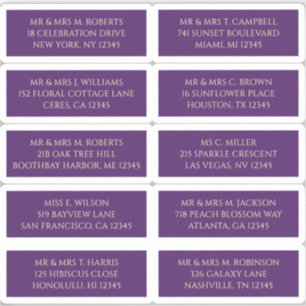 Adesivo 10 Nome de Convidado Individual Endereço Místico R