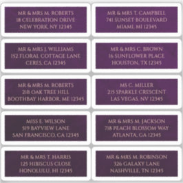 Adesivo 10 Nome de Convidado Individual Endereço Mystical 