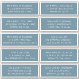 Adesivo 10 Nome de Convidado Individual Endereço Parte Cas