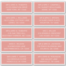 10 Nome de Convidado Individual Endereço Parte Cas