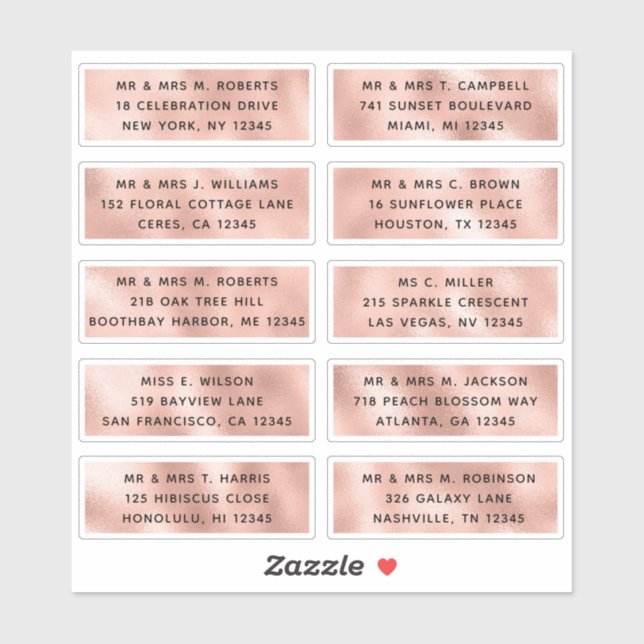 Adesivo 10 Nome de Convidado Individual Endereço Partido C (Folha)