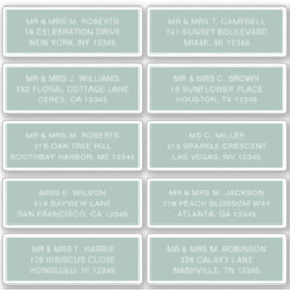 Adesivo 10 Nome de Convidado Individual Endereço Partido C