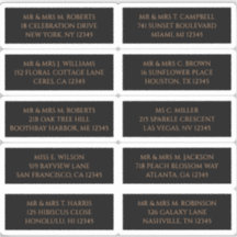 10 Nome de Convidado Individual Endereço Preto Mís